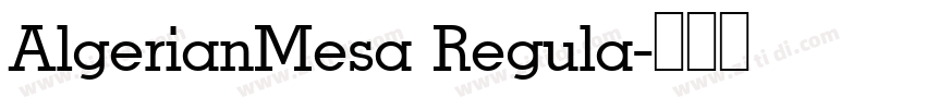 AlgerianMesa Regula字体转换